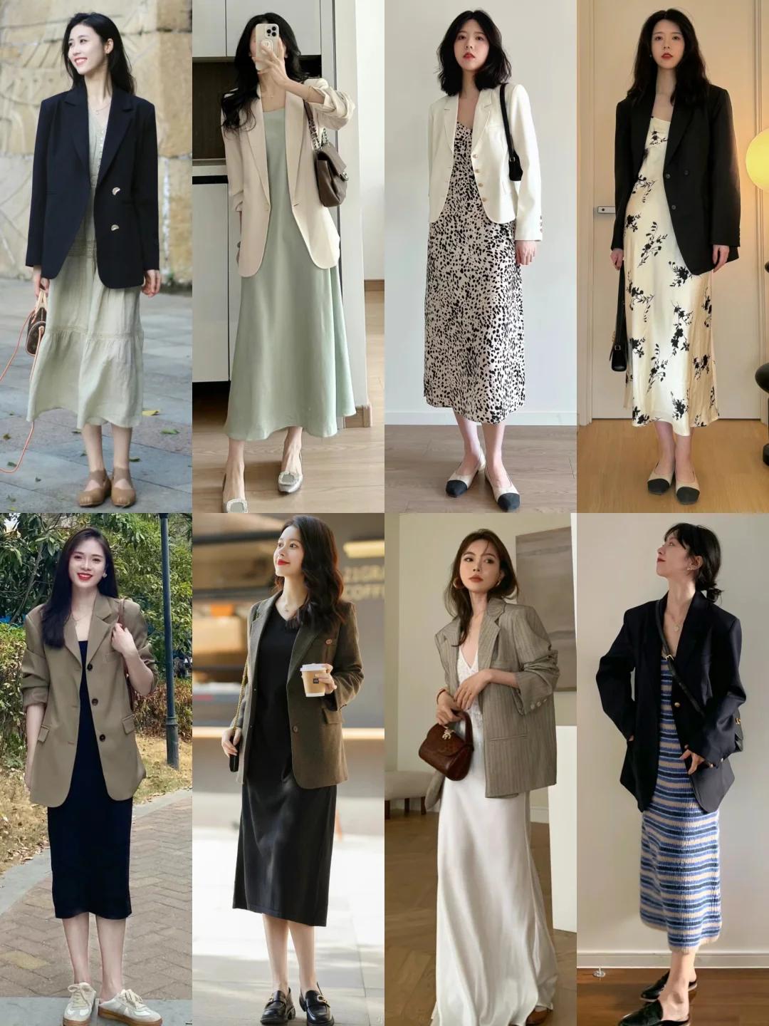 Blazer + đầm liền: Combo Blazer + đầm liền: Combo