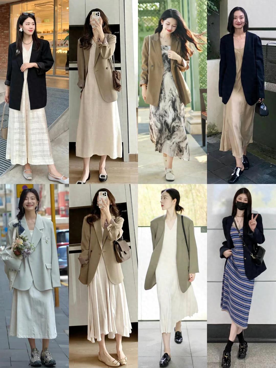 Blazer + đầm liền: Combo Blazer + đầm liền: Combo